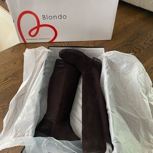 New in box brown suede Blondo waterproof knee high boots.